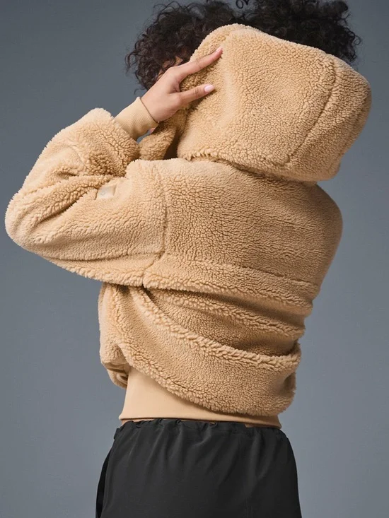 ALO Yoga Foxy Sherpa Jacket in Camel – Size XS EUC - Picture 3 of 15